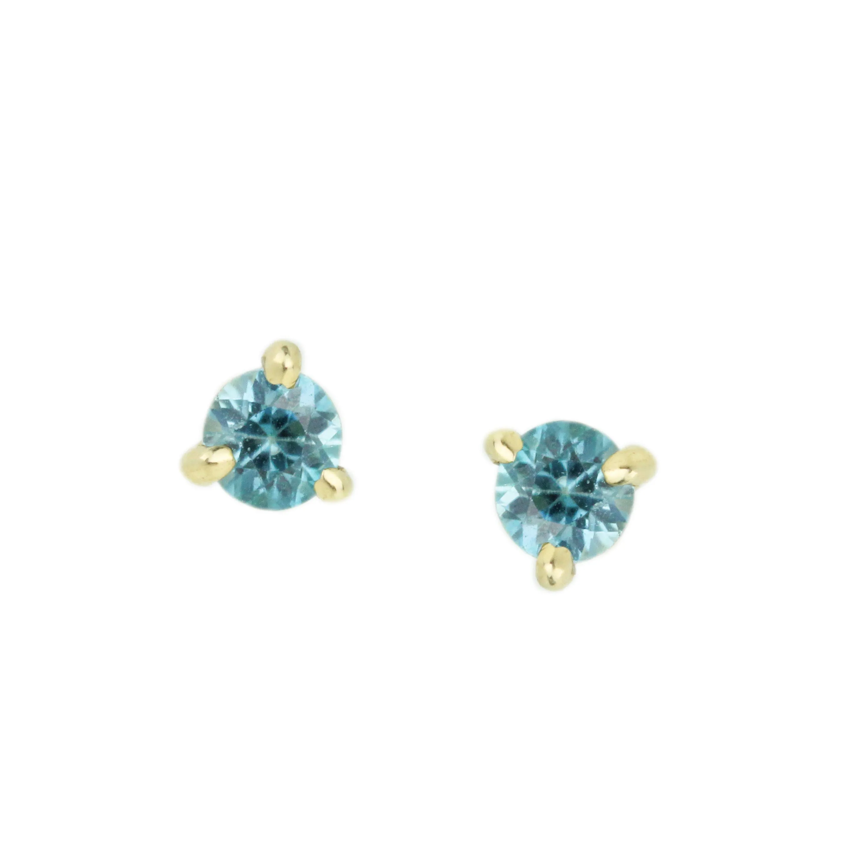 Blue Zircon Stud Earrings