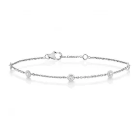 Diamond Jewellery 9ct White Gold Diamond Bracelet BD016W