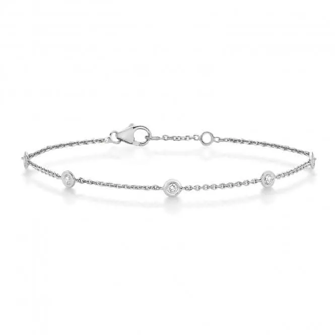 Diamond Jewellery 9ct White Gold Diamond Bracelet BD016W