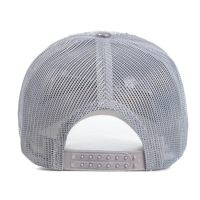 Fashion Women Summer Cap New York Letter Sequins Shiny Baseball Cap Female Streetwear Trucker Hats
