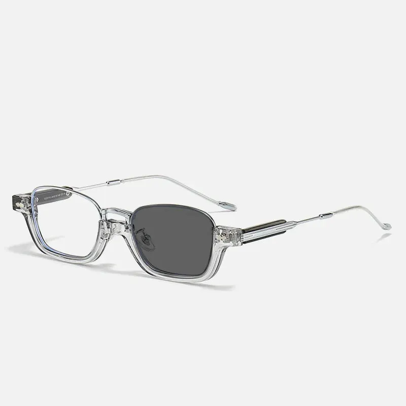 Kocolior Unisex Semi Rim Acetate Stainless Steel Hyperopic Reading Glasses 22015