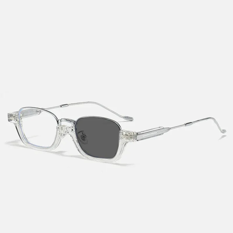 Kocolior Unisex Semi Rim Acetate Stainless Steel Hyperopic Reading Glasses 22015
