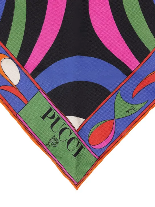Pucci   Triangle printed silk twill scarf 