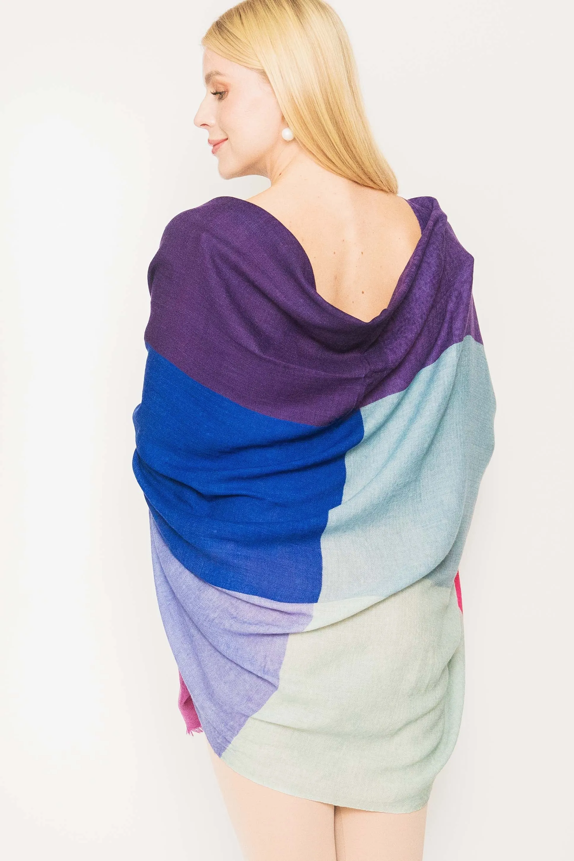 Summer Merino Wool Silk Printed Shawl.     April Sale 25% Off ....At Checkout Use Code April25