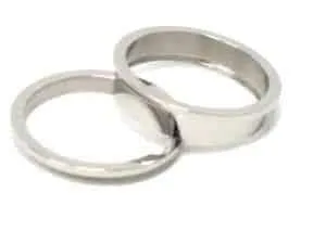 Two piece 8mm Stainless Steel Ring Core & Screw Fit