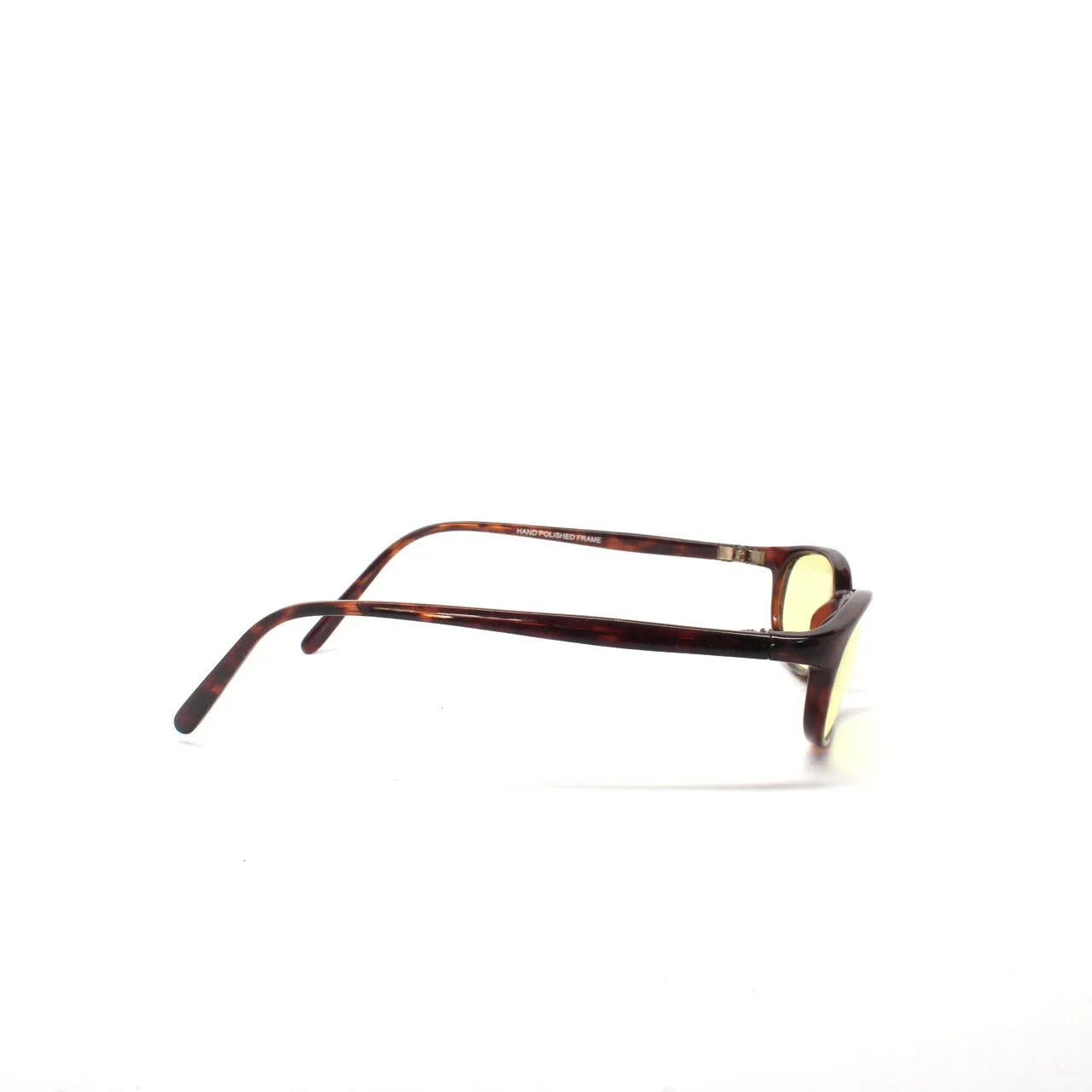 Vintage Small Size Y2k Roxbury Thin Oval Frame Sunglasses - Tortoise Yellow